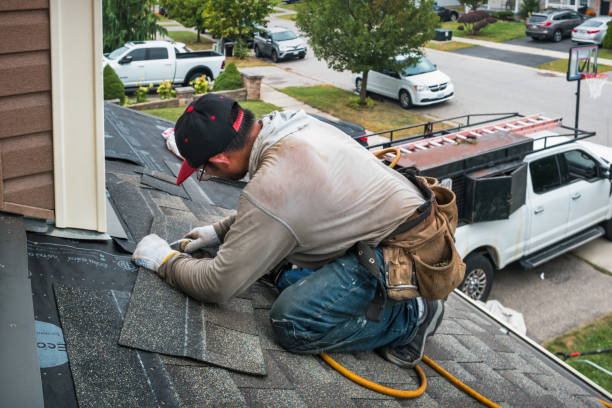 Professional Roof Replacement technician working in Leonardsville, NY